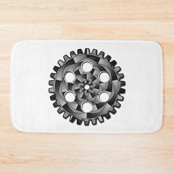 Item preview, Black and white gearwheel designed and sold by Gaspar Avila.