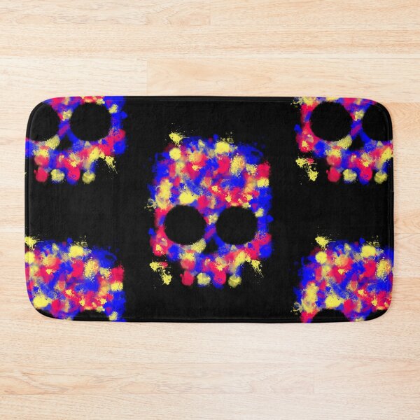 Item preview, Bright splatter Skull designed and sold by Rosalind Chalcraft.