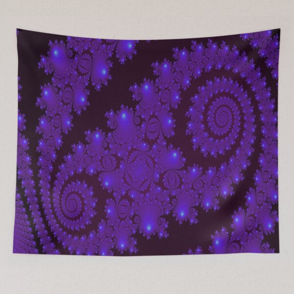 Item preview, Blue and Black Spiral Fractal Patterns designed and sold by MurphyMorganGifts.
