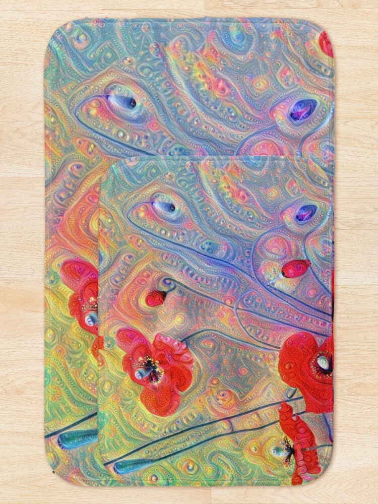 Alternate view of #Deepdreamed Poppies Bath Mat