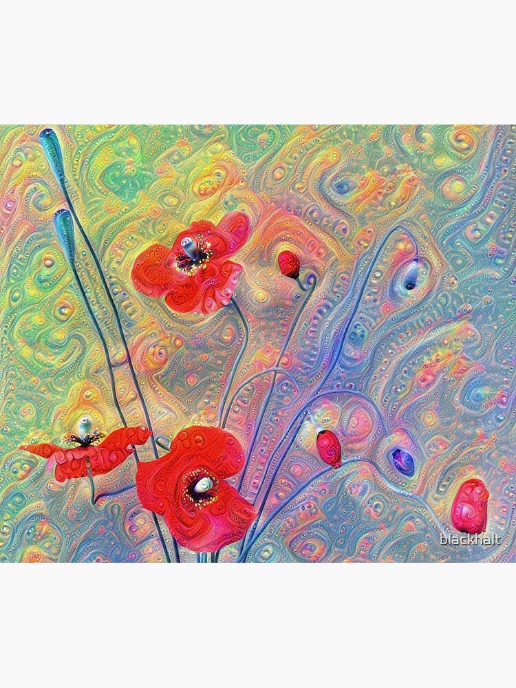 #Deepdreamed Poppies by blackhalt