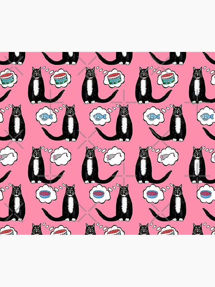 what your cat wants Santa Claws to bring // Christmas Cat nip dreams on pink by MagentaRose