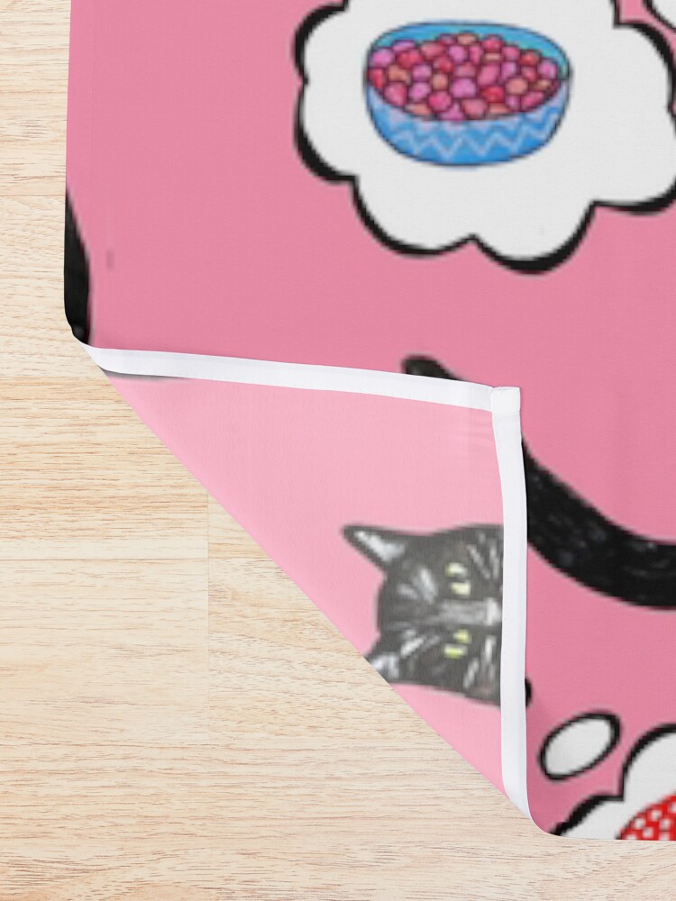 Alternate view of what your cat wants Santa Claws to bring // Christmas Cat nip dreams on pink Shower Curtain