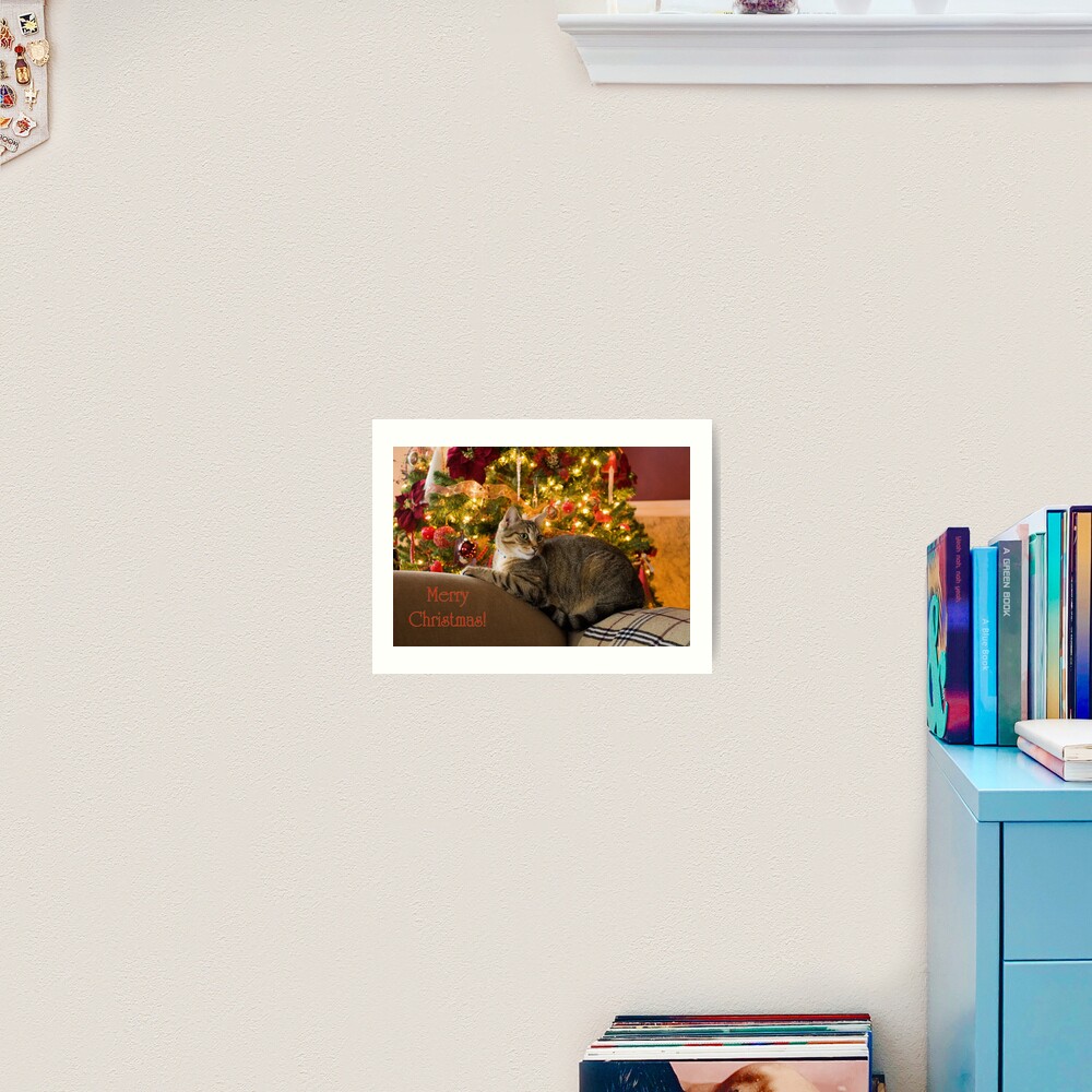 Christmas Kitty Art Print
