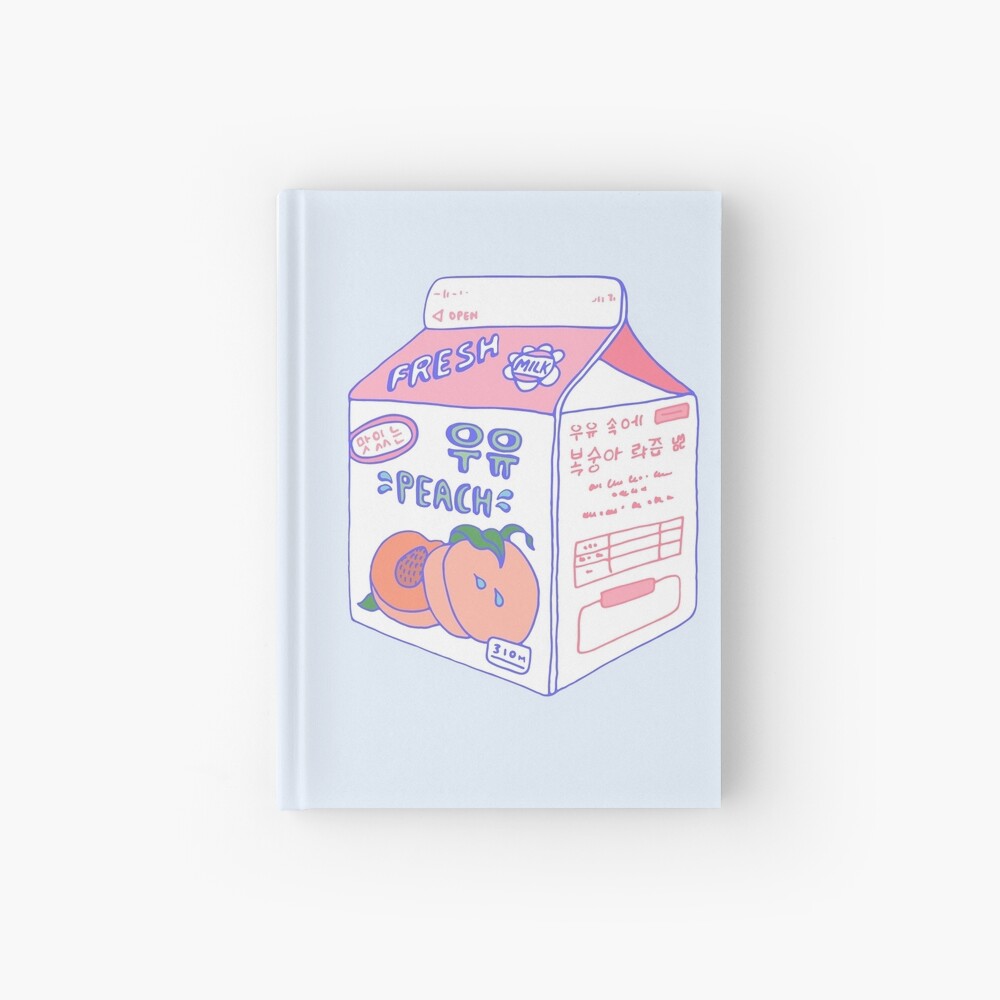 Peach Milk Carton Hardcover Journal