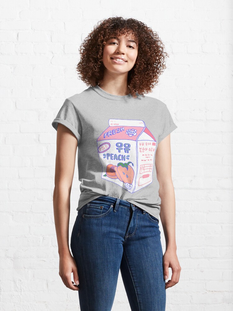 Alternate view of Peach Milk Carton Classic T-Shirt
