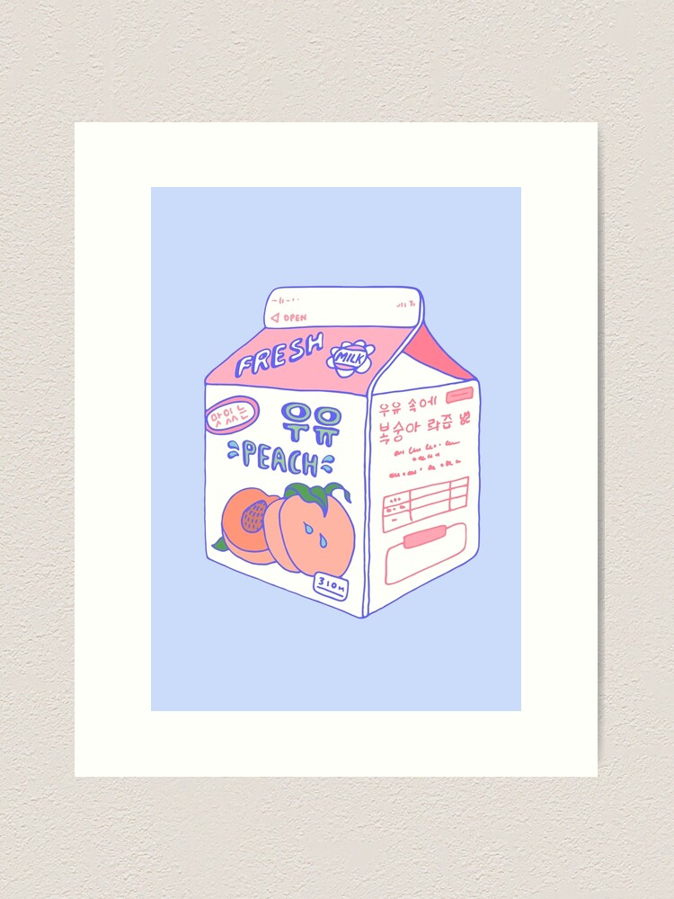 Alternate view of Peach Milk Carton Art Print