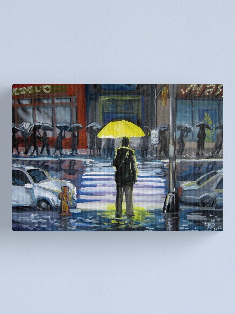 Alternate view of Yellow umbrella part 1 Canvas Print