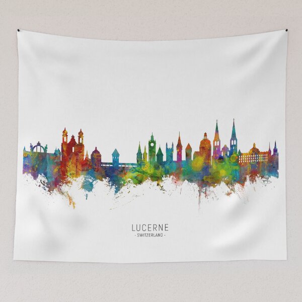 Item preview, Lucerne Switzerland Luzern Skyline designed and sold by ArtPrints.