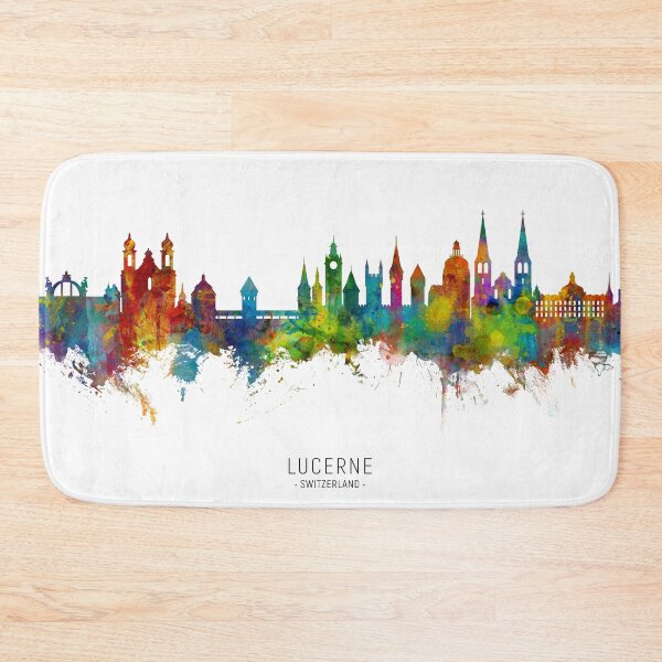 Item preview, Lucerne Switzerland Luzern Skyline designed and sold by ArtPrints.