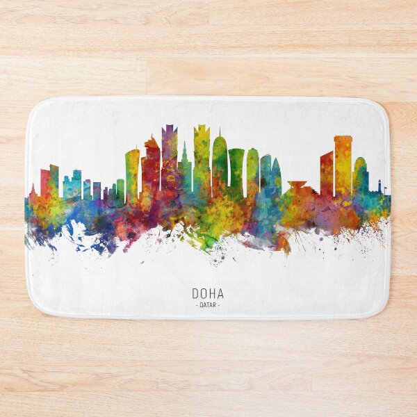 Item preview, Doha Qatar Skyline designed and sold by ArtPrints.