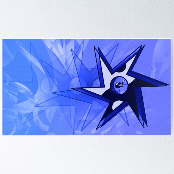Item preview, Running Hen Tao Shuriken - Blue designed and sold by JoanNinjaHen.