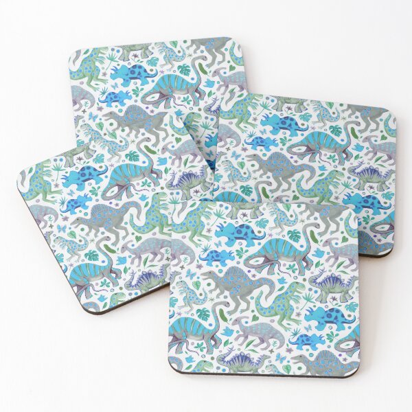 Item preview, Happy Dinos in Blue and Green designed and sold by micklyn.