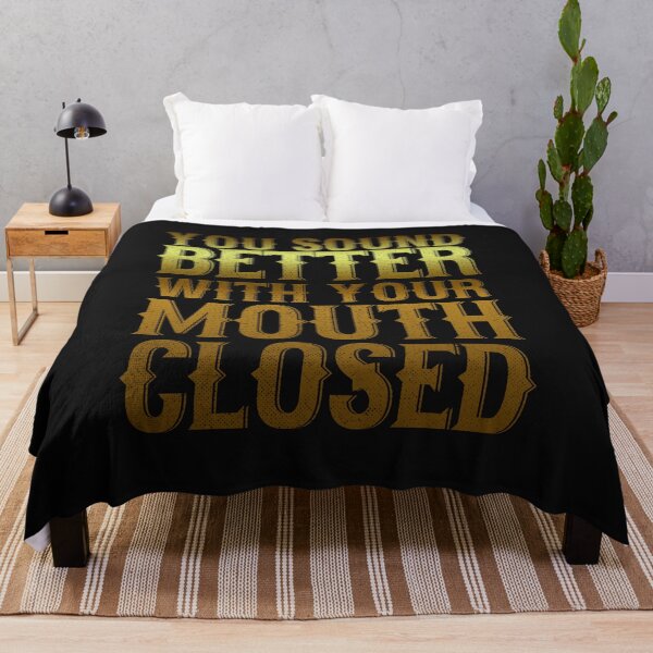 Item preview, You Sound Better With Your Mouth Closed Sarcastic T-Shirt designed and sold by findgreatshirts.