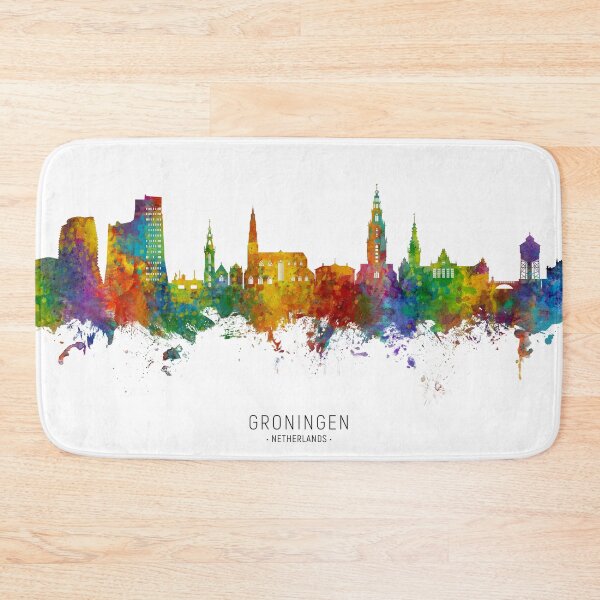 Item preview, Groningen The Netherlands Skyline designed and sold by ArtPrints.