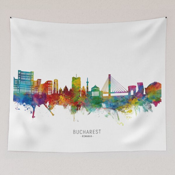 Item preview, Bucharest Romania Skyline designed and sold by ArtPrints.