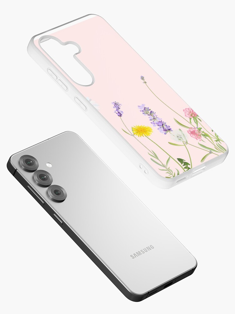 Aperçu 2 sur 4. Coque Samsung Galaxy avec l'œuvre Rose fard à joues - rêves de fleurs sauvages créée et vendue par peggieprints.