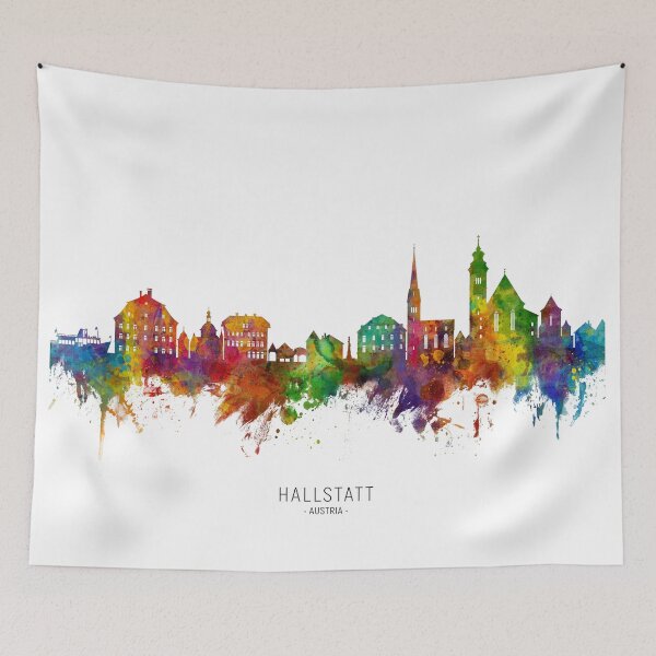Item preview, Hallstatt Austria Skyline designed and sold by ArtPrints.