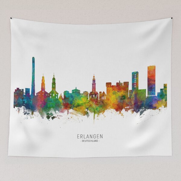 Item preview, Erlangen Germany Skyline designed and sold by ArtPrints.