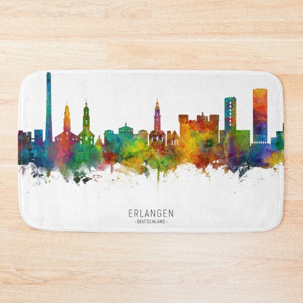 Item preview, Erlangen Germany Skyline designed and sold by ArtPrints.