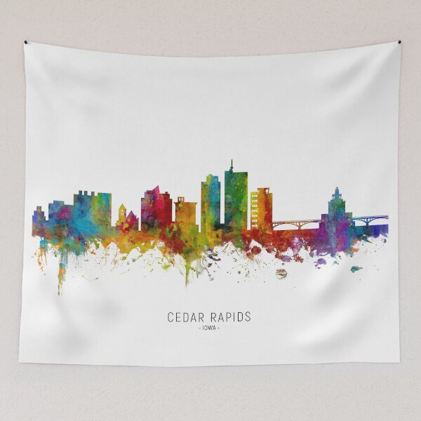 Item preview, Cedar Rapids Iowa Skyline designed and sold by ArtPrints.