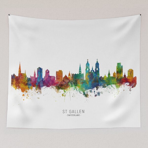 Item preview, St Gallen Switzerland Skyline designed and sold by ArtPrints.