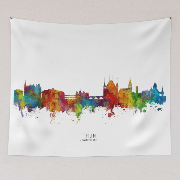 Item preview, Thun Switzerland Skyline designed and sold by ArtPrints.
