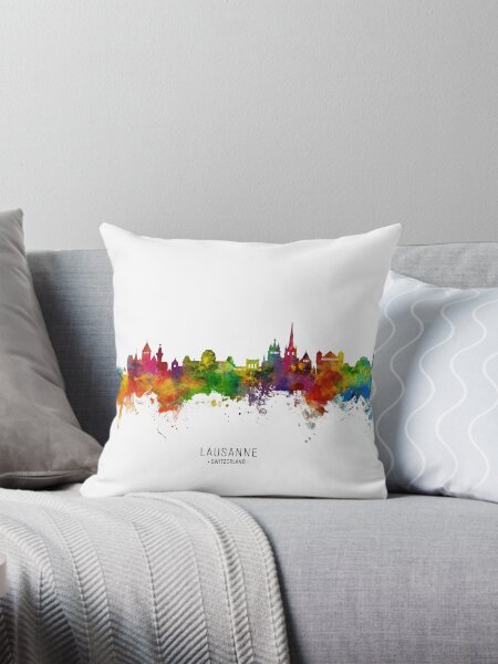 Item preview, Lausanne Switzerland Skyline designed and sold by ArtPrints.