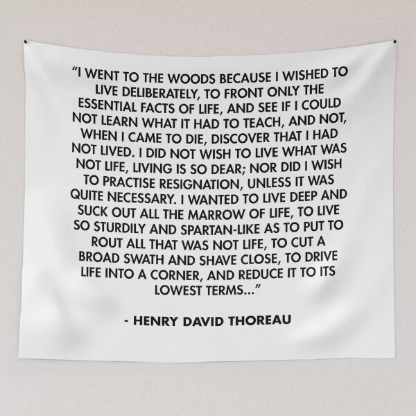 Item preview, “I went to the woods because I wished to live deliberately, to front only the essential facts of life - Henry David Thoreau designed and sold by AlanPun.