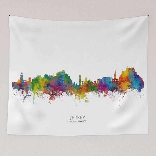 Item preview, Jersey Channel Islands Skyline designed and sold by ArtPrints.