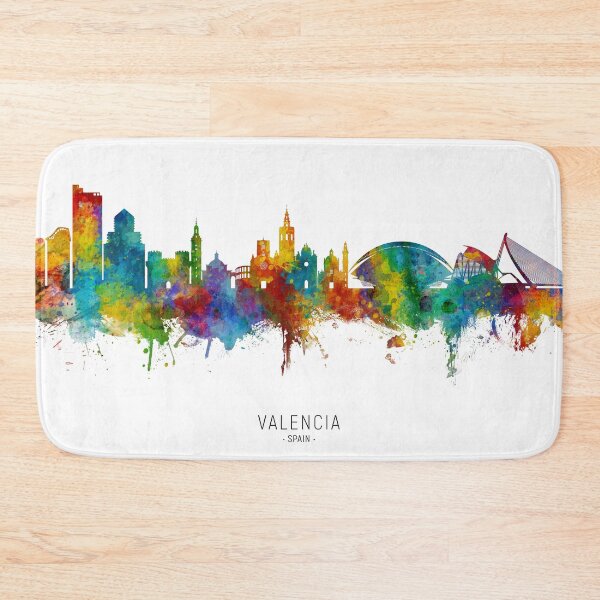 Item preview, Valencia Spain Skyline designed and sold by ArtPrints.