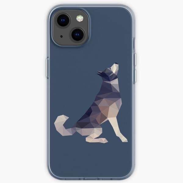 Husky Dog Illustration iPhone Soft Case