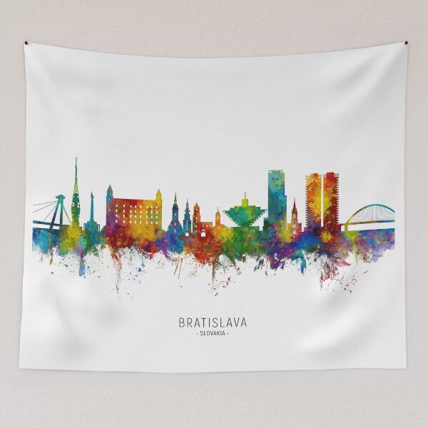 Item preview, Bratislava Slovakia Skyline designed and sold by ArtPrints.