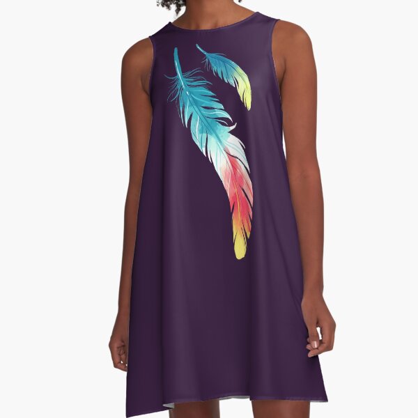 Feather A-Line Dress