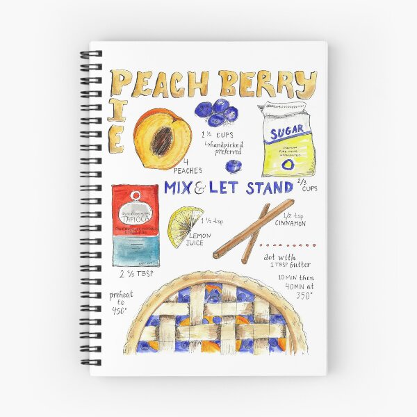 Item preview, Peace Berry Pie Illustrated Recipe designed and sold by sarahekj.