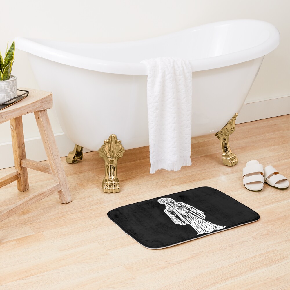 Santa Muerte. Spanish for Our Lady of Holy Death. Bath Mat