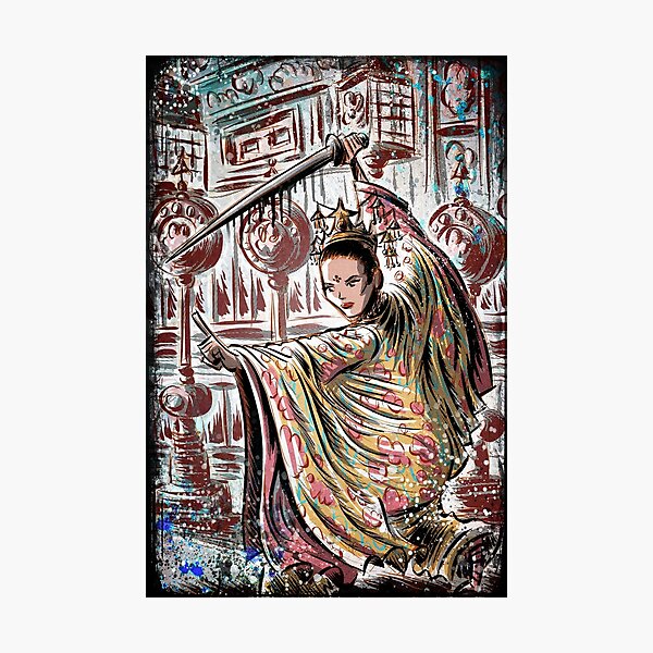 Item preview, House of flying, daggers, art, print, japanese, samurai, chinese, karate, kung fu, wire fu, Yimou, Zhang, Xiao, Mei, Ziyi, Zhang, girl, female, joe badon designed and sold by Joe Badon.