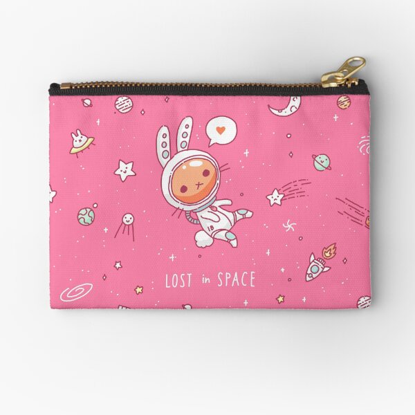 Cute bunny in Space Zipper Pouch