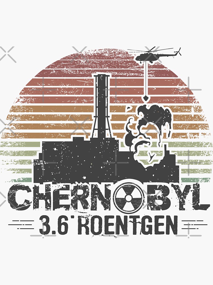 Thumbnail 3 von 3, Sticker, Weinlese des Tschornobyl-Atomkraftwerks designt und verkauft von alenaz.