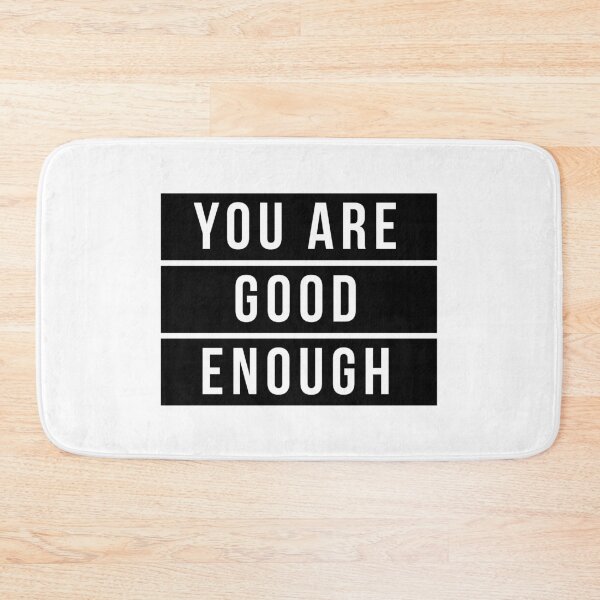 Item preview, You are good enough motivation tshirt black and white  designed and sold by Magda Hanak.