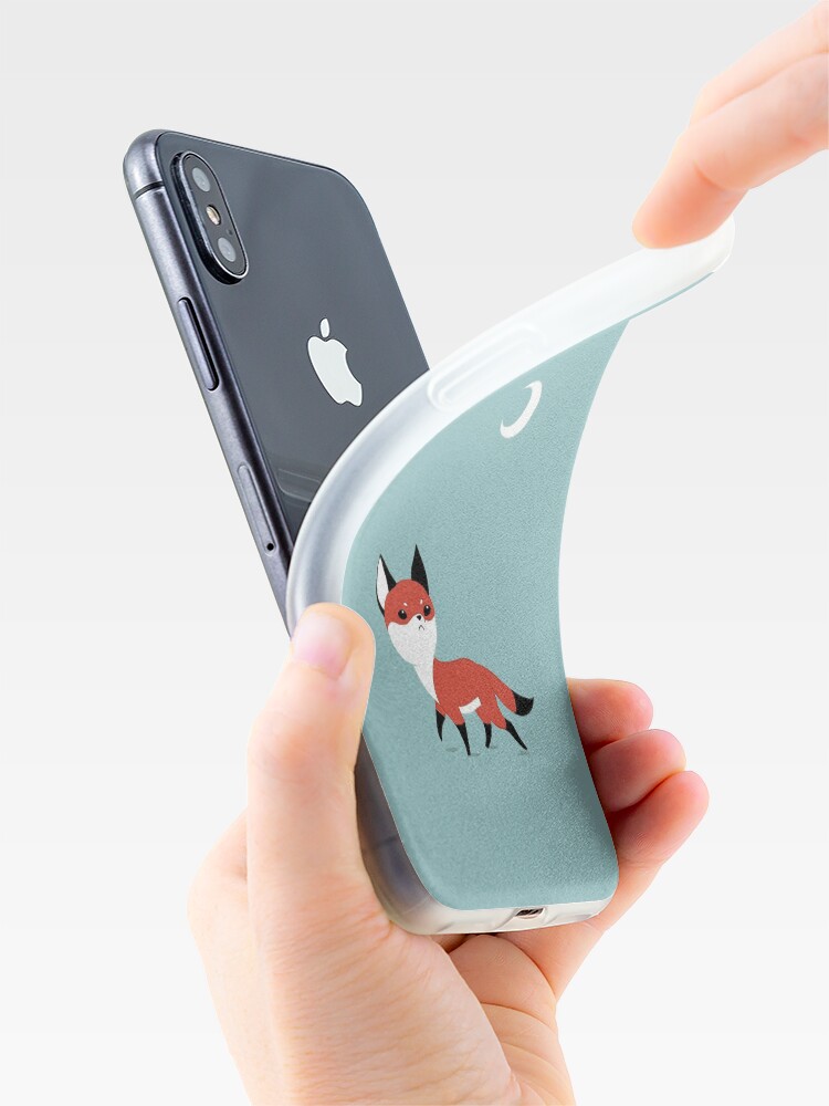 Alternate view of Moon Fox iPhone Case