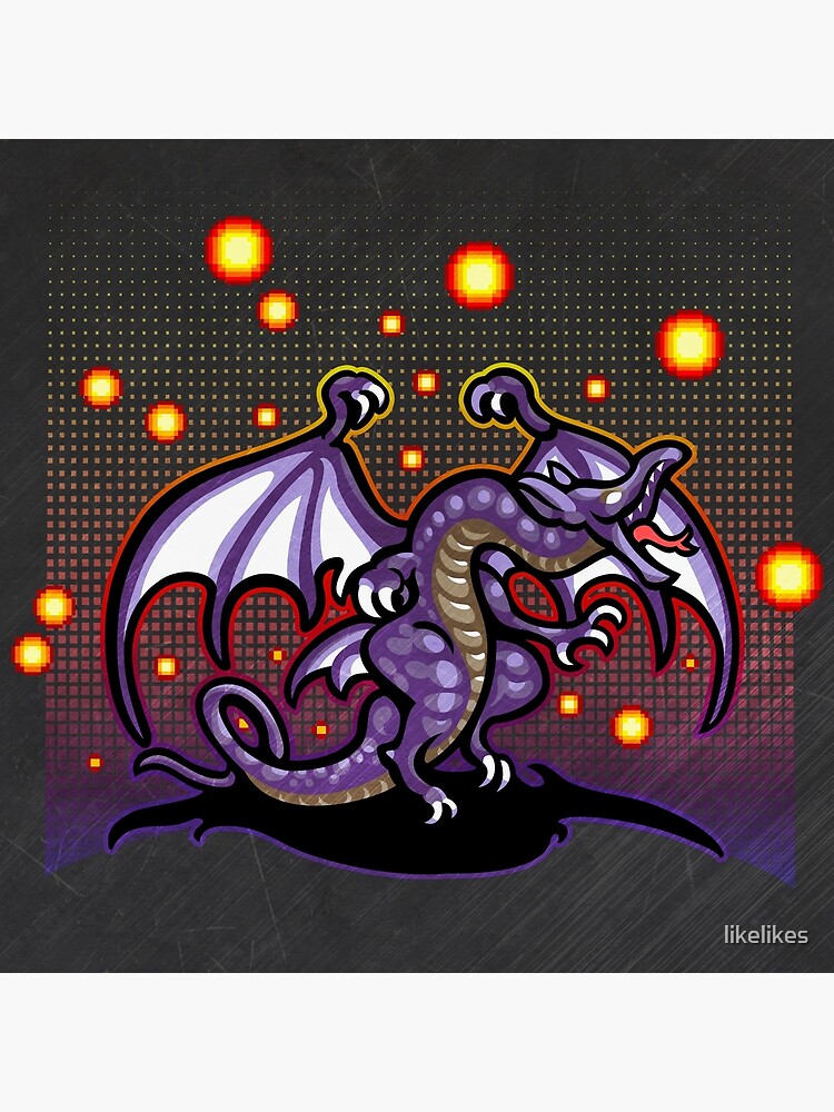 Bahamut FF4 Poster By Likelikes Redbubble   Flat,750x,075,f Pad,750x1000,f8f8f8 