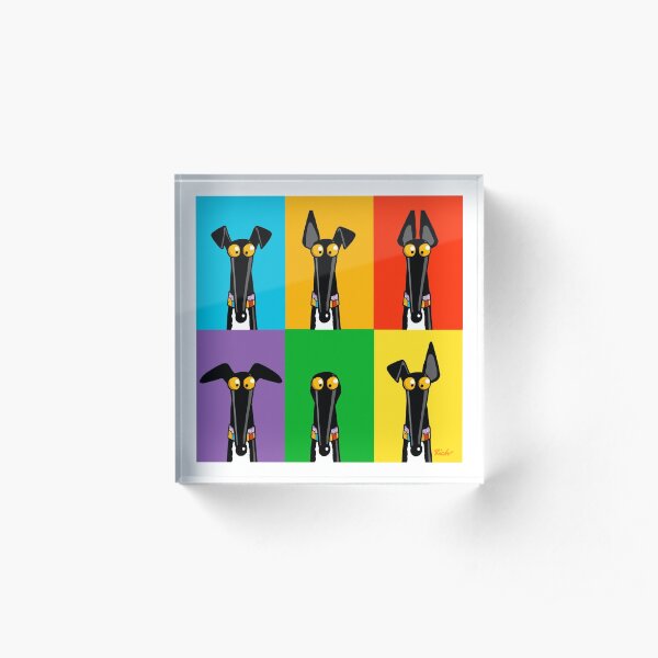 Greyhound Semaphore Acrylic Block