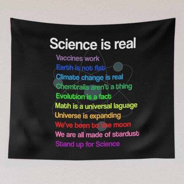 Item preview, Science is real! Vaccines, Moon, climate change, evolution, chemtrail designed and sold by NeXore.