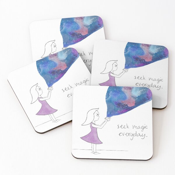 Item preview, Watercolor Seek Magic Everyday Girl  designed and sold by LizzieTishArtCo.