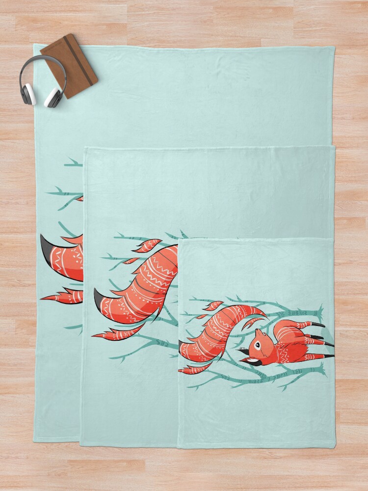 Alternate view of Winter Fox Throw Blanket