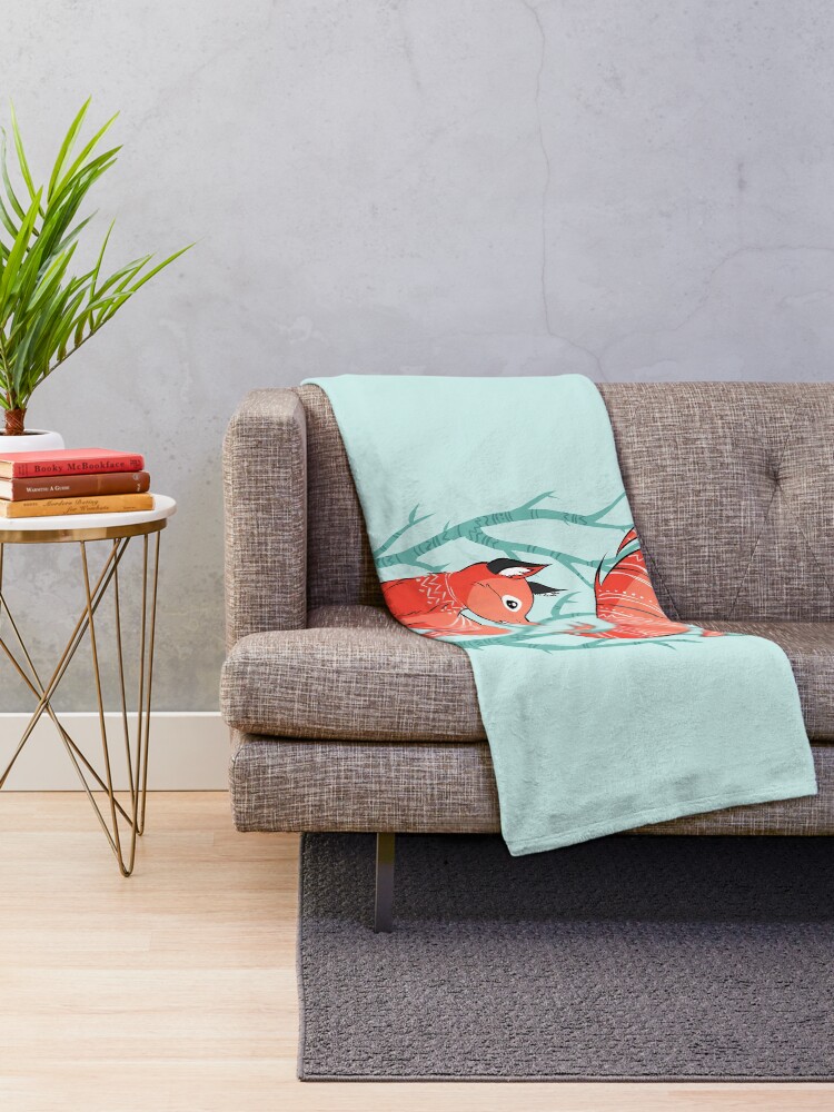 Alternate view of Winter Fox Throw Blanket