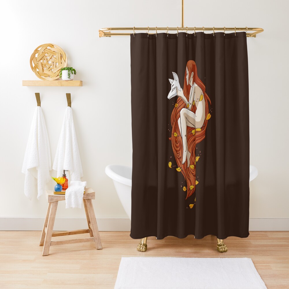 Kitsune Shower Curtain