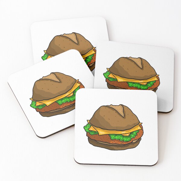 Item preview, fish burger, tasty snack food.  designed and sold by JJadx.