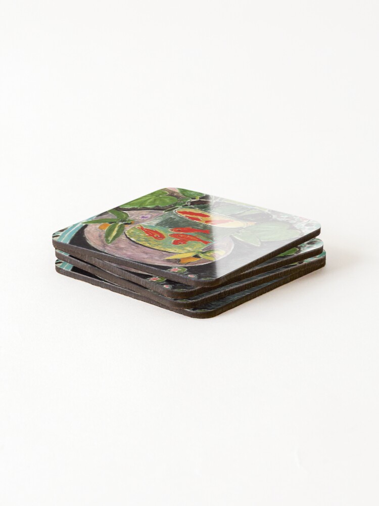 Alternate view of Henri Matisse Goldfish 1911, Goldfishes Artwork, Men, Women, Youth Coasters (Set of 4)